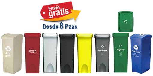 Contenedor de basura reciclaje